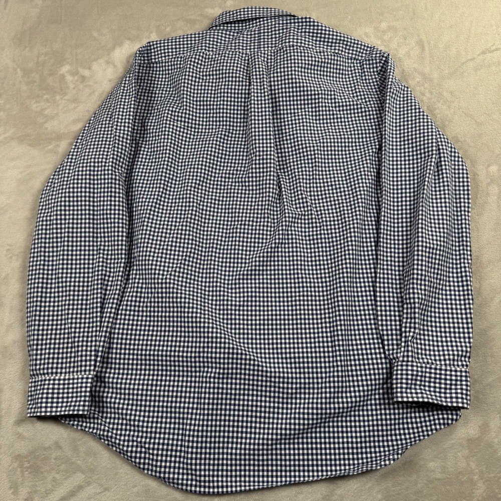 Ralph Lauren Button Down Shirt Mens XL Blue Gingham Check Classic Fit Cotton - Picture 8 of 8